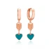 Heart Arrow Shape Dangle 925 Sterling Silver Earrings
