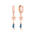 Seahorse And North Star Dangle Sterling Silver Earrings