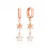 Star And North Star Dangle 925 Sterling Silver Earrings