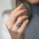 Baguette Adjustable 925 Sterling Silver Ring