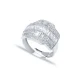 Baguette Adjustable 925 Sterling Silver Ring