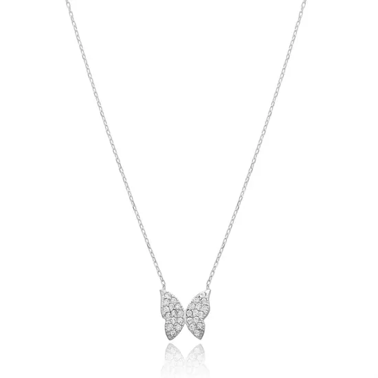 Butterfly Design CZ Stone Turkish Handmade 925 Sterling Silver Jewelry Jewelry Pendant Butterfly Design CZ Stone Turkish Handmade 925 Sterling Silver Jewelry Jewelry Pendant