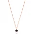 Simple Black Enamel Star 925 Sterling Silver Necklace