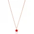 Red Enamel Star 925 Sterling Silver Necklace