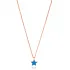 Elegant Blue Enamel Star Design Necklace Turkish Wholesale 925 Sterling Silver Jewelry