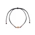 Black Cord Cowrie Shell 14 by 6mm 925 Silver Bracelet