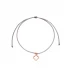 Grey Color Clover Adjustable Knitting Silver Bracelet