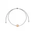 Gray Cord Shell Adjustable 925 Sterling Silver Bracelet
