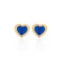 Navy Blue Enamel Heart 925 Sterling Silver Earrings