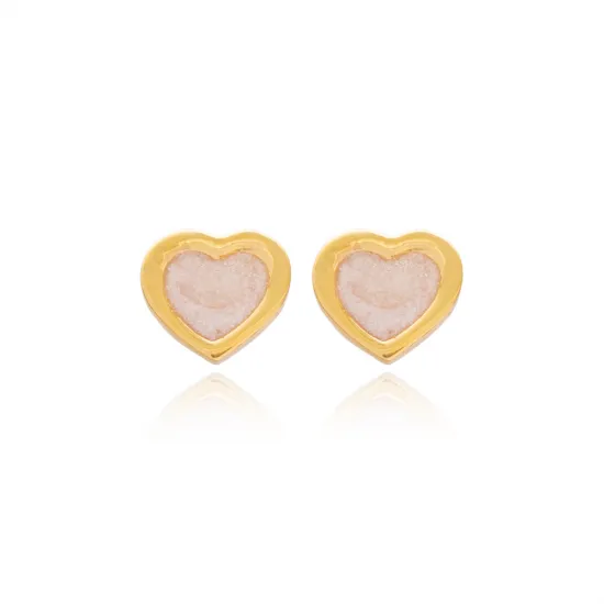 Powder Pink Enamel Heart 925 Sterling Silver Earrings Powder Pink Enamel Heart 925 Sterling Silver Earrings