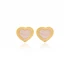 Powder Pink Enamel Heart 925 Sterling Silver Earrings