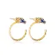 Dragon Design Sapphire Stone Hoop Earrings Turkish Handmade Wholesale 925 Sterling Silver Jewelry Dragon Design Sapphire Stone Hoop Earrings Turkish Handmade Wholesale 925 Sterling Silver Jewelry