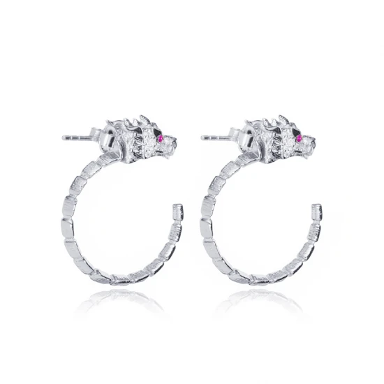 Dragon Ruby Eye 925 Sterling Silver Earrings Dragon Ruby Eye 925 Sterling Silver Earrings