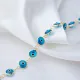 8mm Sized Turquoise Evil Eye Thin 925 Silver Bracelet 8mm Sized Turquoise Evil Eye Thin 925 Silver Bracelet