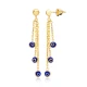 Navy Blue Evil Eye Long 925 Sterling Silver Earrings Navy Blue Evil Eye Long 925 Sterling Silver Earrings