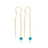 Dainty Evil Eye Threader 925 Sterling Silver Earrings