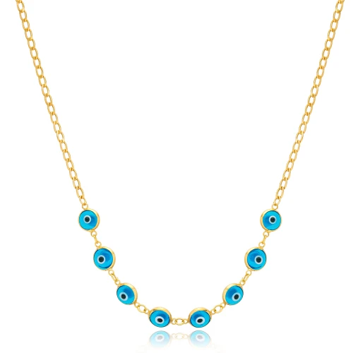 Evil Eye Shaker 925 Sterling Silver Necklace