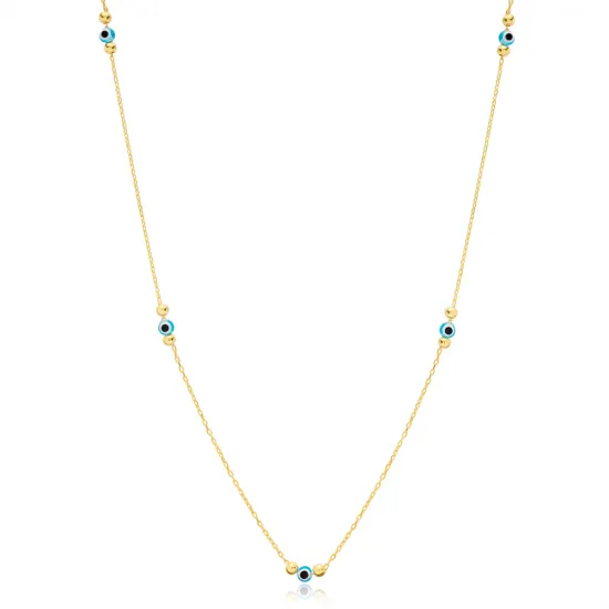Minimalist Evil Eye Shaker 925 Sterling Silver Necklace