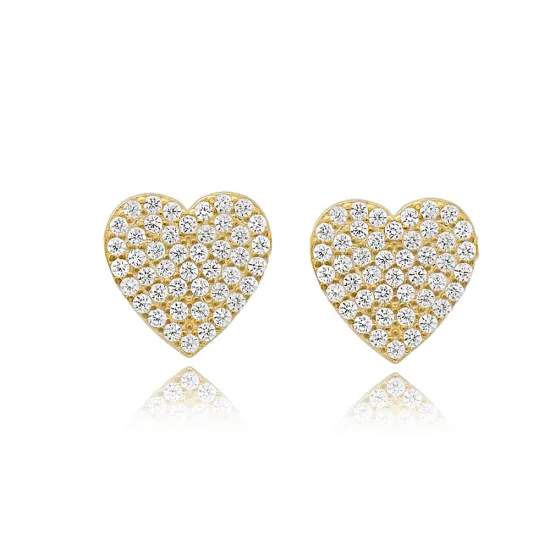 Heart CZ 925 Sterling Silver Earrings Wholesale Heart CZ 925 Sterling Silver Earrings Wholesale