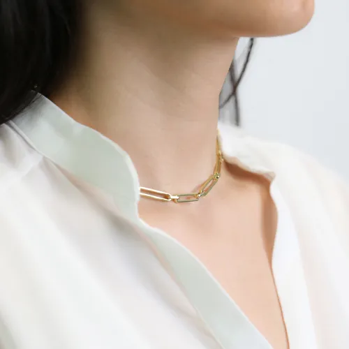 Paperclip Link Chain 925 Sterling Silver Necklace Paperclip Link Chain 925 Sterling Silver Necklace
