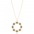 Ø48 mm Sized Flower Design Charm Necklace Wholesale Turkish 925 Sterling Silver Jewelry