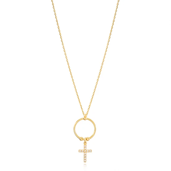 Ringed Cross 925 Sterling Silver Necklace Ringed Cross 925 Sterling Silver Necklace