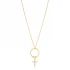Ringed Cross 925 Sterling Silver Necklace