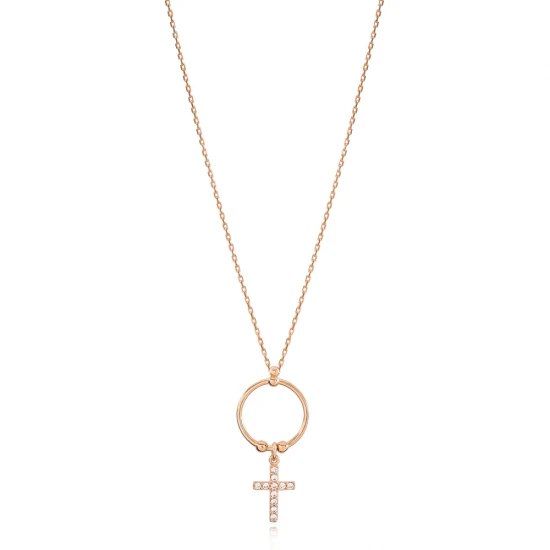 Ringed Cross 925 Sterling Silver Necklace Ringed Cross 925 Sterling Silver Necklace
