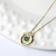 Love Letter Hearth Shape Emerald 925 Silver Necklace