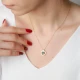 Love Letter Hearth Shape Emerald 925 Silver Necklace