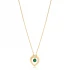 Love Letter Hearth Shape Emerald 925 Silver Necklace