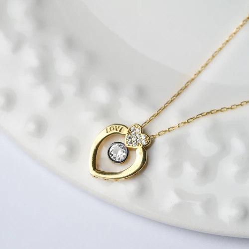 Love Letter Hearth Shape CZ Sterling Silver Necklace Love Letter Hearth Shape CZ Sterling Silver Necklace