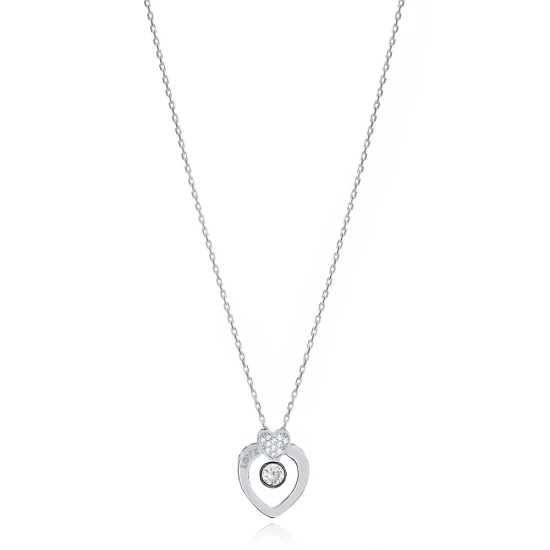 Love Letter Hearth Shape CZ Sterling Silver Necklace Love Letter Hearth Shape CZ Sterling Silver Necklace