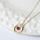 Love Letter Hearth Shape Ruby Sterling Silver Necklace Love Letter Hearth Shape Ruby Sterling Silver Necklace