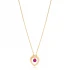 Love Letter Hearth Shape Ruby Sterling Silver Necklace