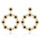 Flower Round Long 925 Sterling Silver Earrings Flower Round Long 925 Sterling Silver Earrings