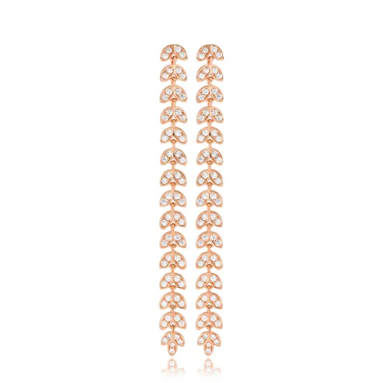 Turkish Palm Long 925 Sterling Silver Earrings Turkish Palm Long 925 Sterling Silver Earrings