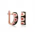 Black Enamel Latch Back 925 Sterling Silver Earrings