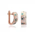 White Enamel Latch Back 925 Sterling Silver Earrings