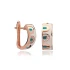 White Enamel Latch Back 925 Sterling Silver Earrings