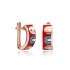 Red Enamel Latch Back 925 Sterling Silver Earrings