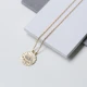 Round Evil Eye CZ 925 Sterling Silver Necklace