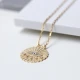 Round Evil Eye CZ 925 Sterling Silver Necklace
