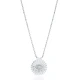 Round Evil Eye CZ 925 Sterling Silver Necklace