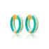 Enamel CZ Blue 925 Sterling Silver Earrings