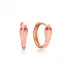 Ruby Eye Snake 925 Sterling Silver Earrings
