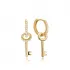 Turkish Key Dangle 925 Sterling Silver Earrings