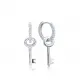 Turkish Key Dangle 925 Sterling Silver Earrings