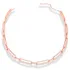 Clear Paperclip Link Chain CZ Sterling Silver Necklace