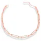 Clear Paperclip Link Chain CZ Sterling Silver Necklace